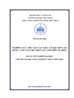 Nghiên cứu chế tạo vật liệu có độ xốp cao dùng làm vật liệu điện cực cho siêu tụ điện 