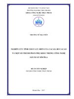 Nghiên cứu tính chất lưu biến của cacao, bơ cacao và một số thành phần phụ khác trong công nghệ sản xuất socola 