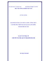 giải pháp nâng cao chất lượng công chức cấp phường trên địa bàn quận long biên, thành phố hà nội 