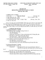 mẫu báo cáo công tác bồi dưỡng thường xuyên giáo viên 