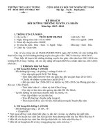 Kế hoạch bồi dưỡng thường xuyên cá nhân 