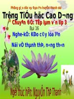 Tuần 16. Nghe-kể: Kéo cây lúa lên. Nói về thành thị, nông thôn