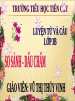 Tuần 3. So sánh. Dấu chấm