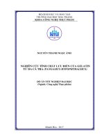 Nghiên cứu tính chất lưu biến của gelatin từ da cá tra (pangasius hypophthalmus) 