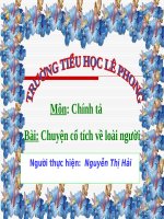 Tuần 21. Nhớ-viết: Chuyện cổ tích về loài người
