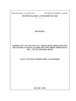 Nghiên cứu tài nguyên cây thuốc được đồng bào dân tộc mường sử dụng tại khu bảo tồn thiên nhiên hang kia   pà cò   tỉnh hòa bình 