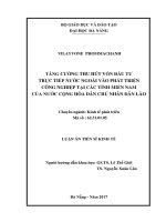 Tăng cường thu hút vốn đầu tư trực tiếp nước ngoài vào phát triển công nghiệp tại các tỉnh miền nam của nước CHDCND lào 