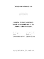 nâng cao năng lực cạnh tranh của các doanh nghiệp nhỏ và vừa trên địa bàn tỉnh bắc ninh 