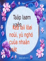 Tuần 3. Kể lại lời nói, ý nghĩ của nhân vật