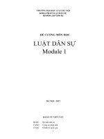 ĐỀ CƯƠNG MÔN HỌC LUẬT DÂN SỰ Module 1   3TC