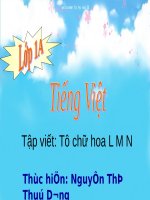 Tuần 29. Tô chữ hoa: L, M, N