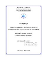 Nghiên cứu chiết rút fucoidan từ rong mơ sargassum olygocystum thu mẫu tại ninh thuận 