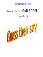 Unit 14: Are there any posters in the room?