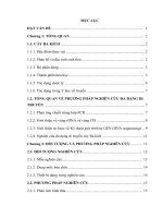 Nghiên cứu đa dạng di truyền nguồn gen của cây ba kích (morinda offcinalis how ) ở miền bắc việt nam 