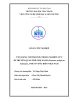 Ứng dụng chỉ thị SNPs trong nghiên cứu di truyền quần thể ghẹ xanh (portunus pelagicus linnaeus,1758) ở vùng biển việt nam 