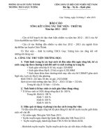 TỔNG kết CÔNG tác THƯ VIỆN – THIẾT bị 