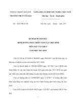 KẾ HOẠCH GIÁO DỤC NGỮ VĂN  9 NĂM HỌC  2017 2018