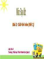 Bài 2. Giữ lời hứa