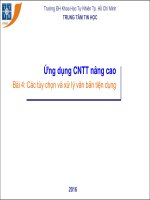 Ly thuyet Word nâng cao 1_các tùy chọn và xử lý văn bản tiện dụng