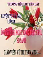 Tuần 12. Ôn tập về từ chỉ hoạt động, trạng thái. So sánh