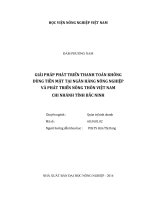 giải pháp phát triển thanh toán không dùng tiền mặt tại ngân hàng nông nghiệp và phát triển nông thôn việt nam chi nhánh tỉnh bắc ninh 