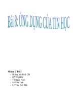 Bài 8. Những ứng dụng của tin học