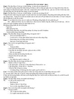 Nội dung ôn tập môn sinh học lớp 7 học kì 1 