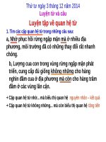 Tuần 12-13. Luyện tập về quan hệ từ