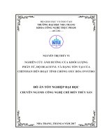 Nghiên cứu ảnh hưởng của khối lượng phân tử, độ deacetyl và dạng tồn tại của chitosan đến hoạt tính chống oxy hóa in vitro 