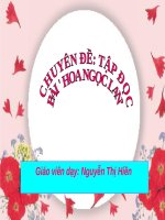 Tuần 3. Hoa ngọc lan