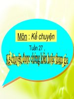 Tuần 27. Kể chuyện được chứng kiến hoặc tham gia (về lòng dũng cảm)