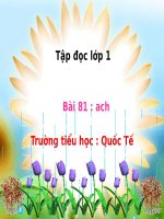Bài 81. ach