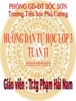 HƯỚNG DẪN HỌC 3. TUẦN 11 ( Thứ hai, thứ ba )