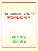 Tuần 12-13. Luyện tập về quan hệ từ