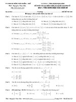 Bài tập trắc nghiệm ứng dụng đạo hàm để khảo sát sự biến thiên và vẽ đồ thị hàm số   nguyễn văn rin
