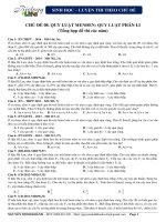 Luyện thi Sinh học  Chủ đề 8: Quy luật phân ly của MENĐEN