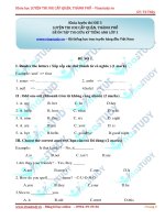 Tuyển tập đề thi giữa học kì môn Tiếng Anh lớp 3