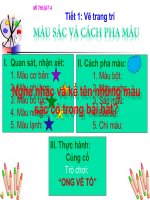 Bài 1. Màu sắc và cách pha màu