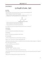 kiến thức hóa 12 chương 1 và 2