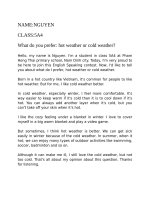 hot or cold weather (hùng biện tiếng Anh)