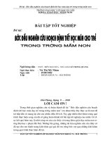 Bước đầu nghiên cứu tiết học múa trong trường mầm non