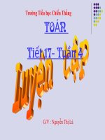 Ôn tập và bổ sung về giải toán (tiếp theo)