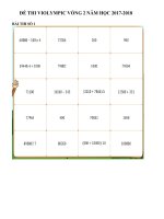 VIOLYMPIC TOÁN TV LỚP 4 - VÒNG 2 NĂM HỌC 2017-2018 (CHUẨN)