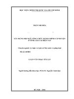luận văn thạc sỹ.XÂY DỰNG ĐỘI NGŨ CÔNG CHỨC HÀNH CHÍNH CẤP HUYỆN Ở TỈNH LÀO CAI HIỆN NAY