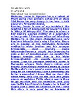 write about your favourite books ( hung bien tieng Anh)