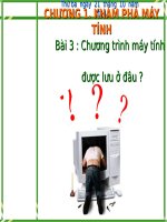 Chương I. Bài 3. Chương trình máy tính được lưu ở đâu?