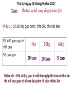 Ôn tập và bổ sung về giải toán