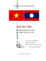 bài thi tìm hiểu quan hệ việt nam   lào