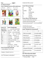 Bài tập Unit 4,5,6 Tiếng Anh lớp 5