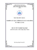Nghiên cứu quy trình sản xuất chà bông từ thịt cá sấu 